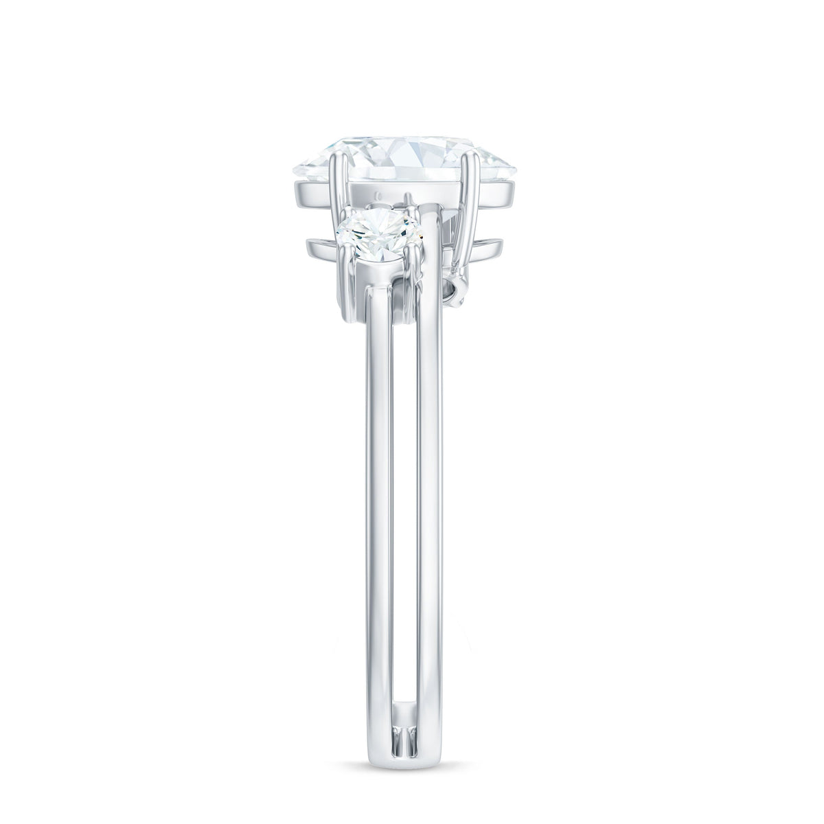 1 Carat Oval Cut Certified Moissanite Solitaire Engagement Ring