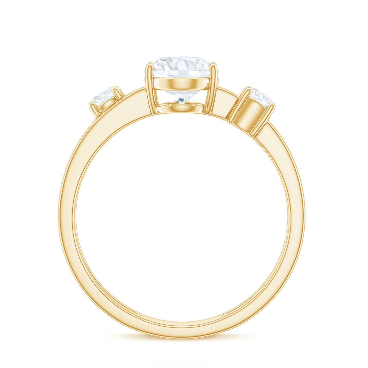 1 Carat Oval Cut Certified Moissanite Solitaire Engagement Ring