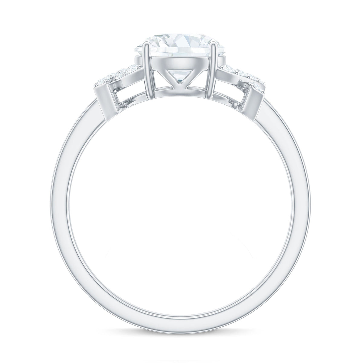 1.3 Carat Brilliant Cut Moissanite Solitaire Engagement Ring for Women
