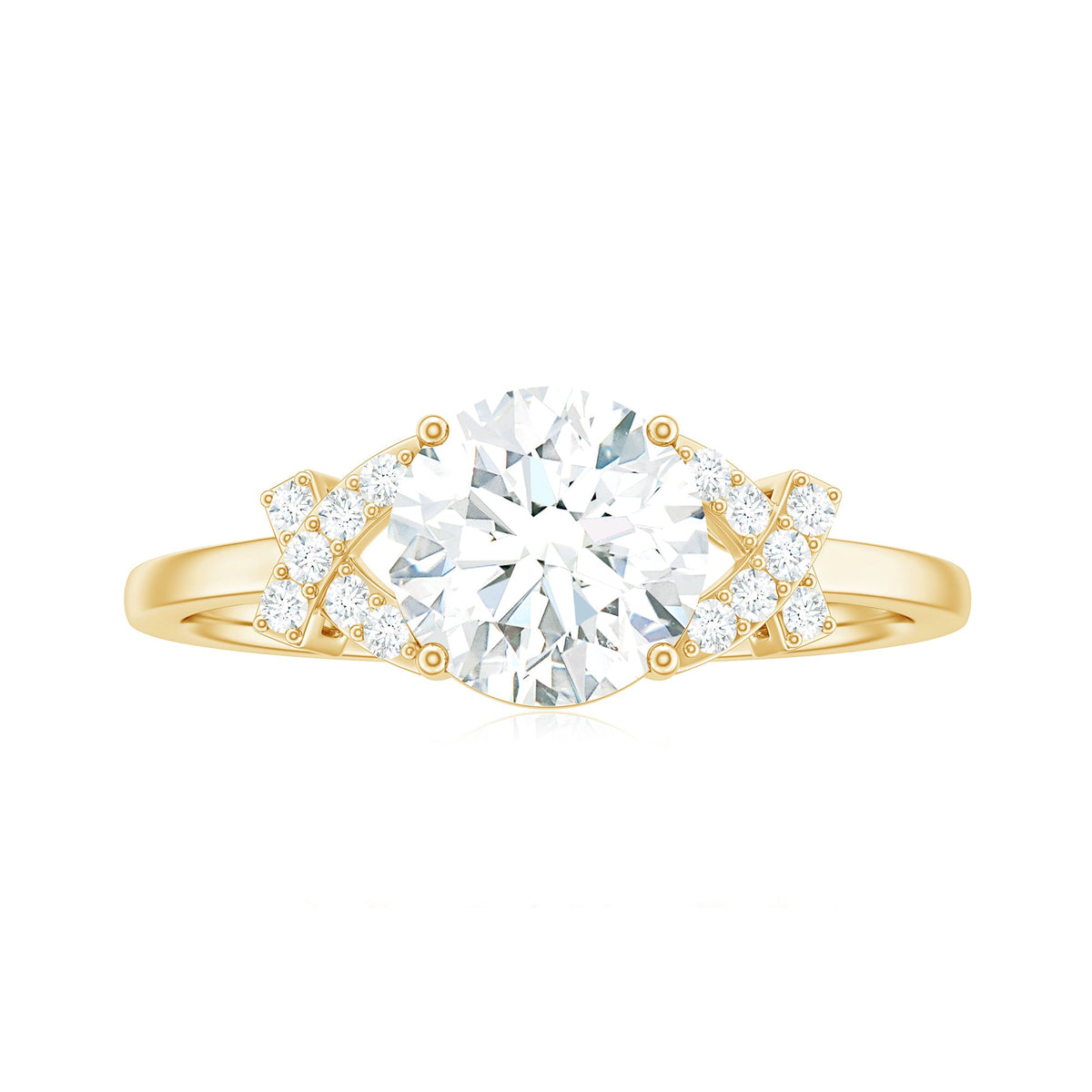 1.3 Carat Brilliant Cut Moissanite Solitaire Engagement Ring for Women