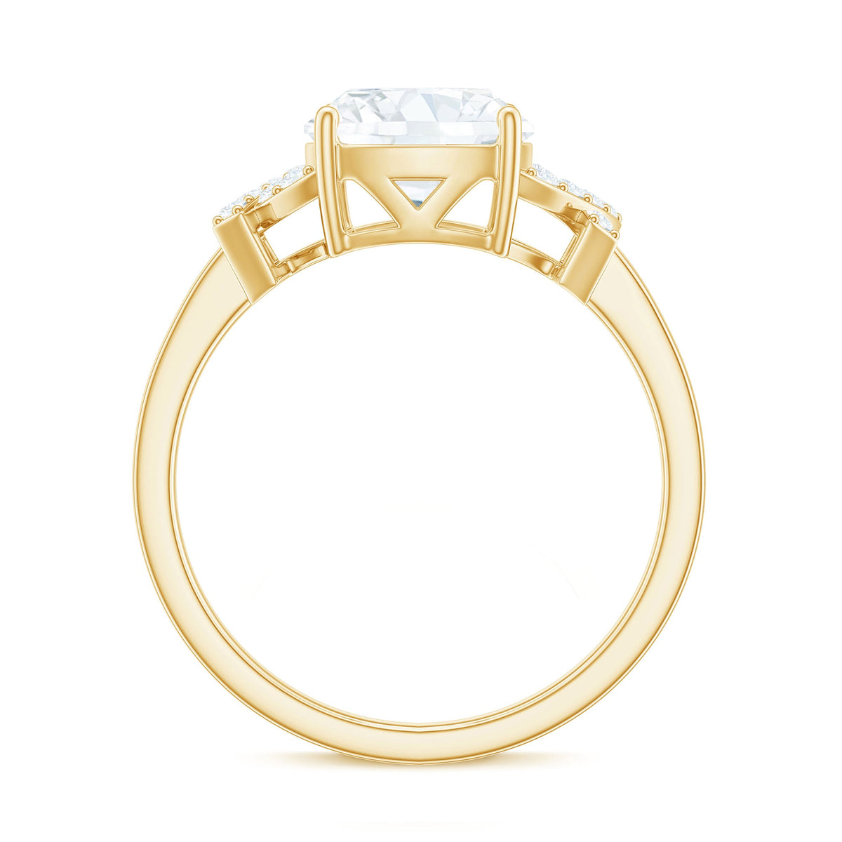 3 Carat Cushion Cut Moissanite Solitaire Engagement Ring for Women
