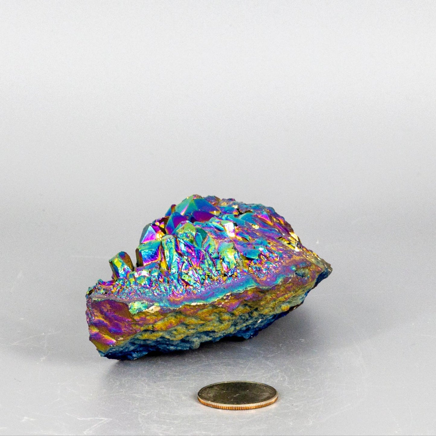 Rainbow Aura Quartz Cluster