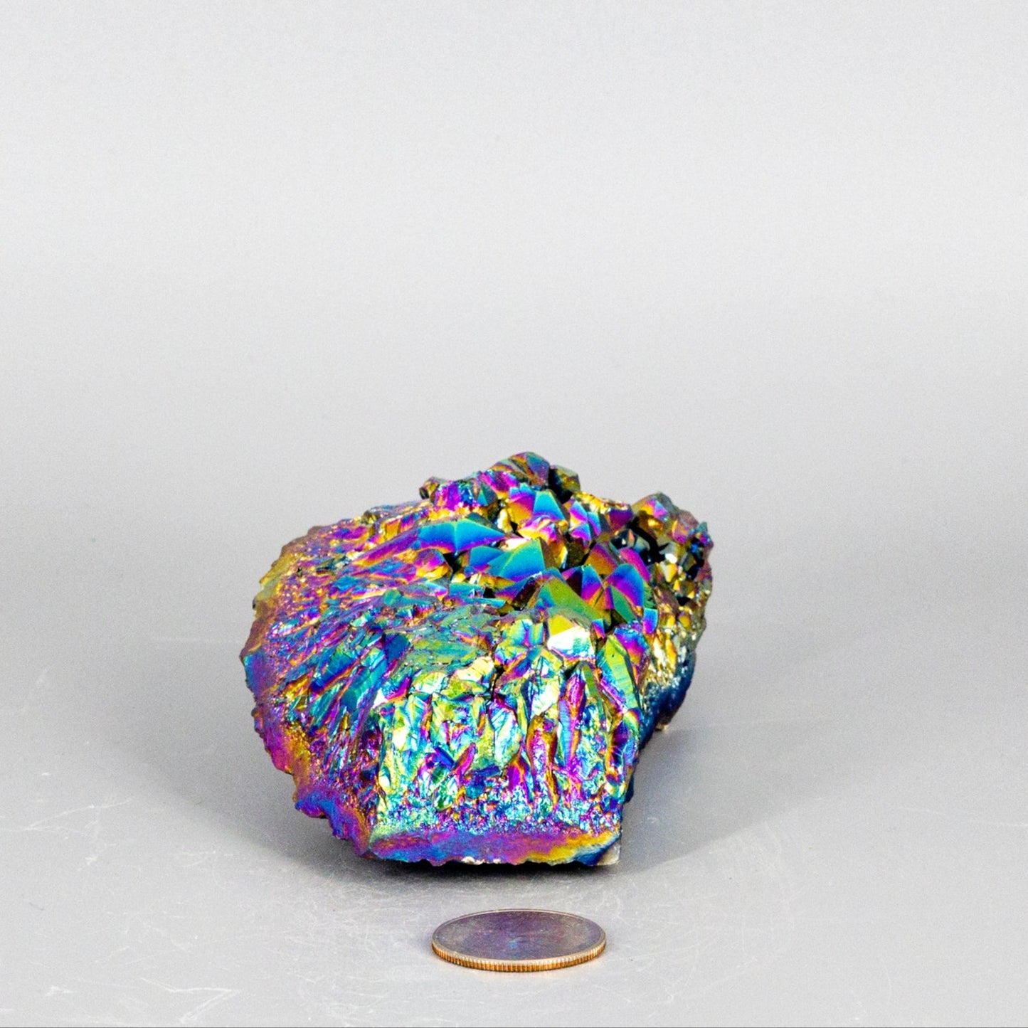 Rainbow Aura Quartz Cluster