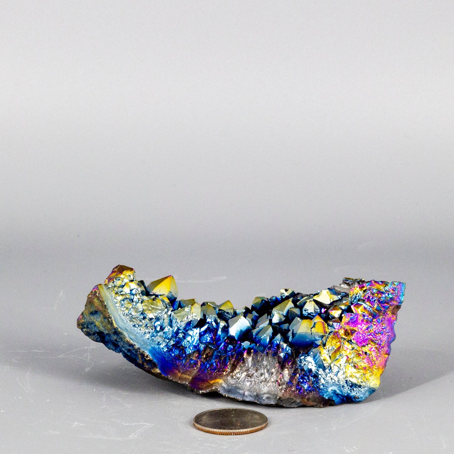 Rainbow Aura Quartz Cluster