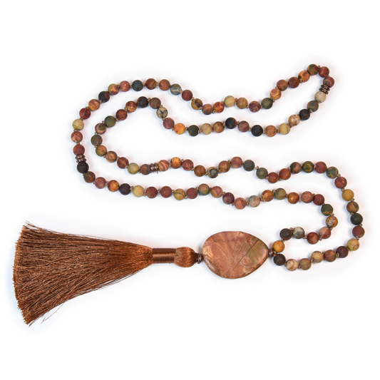 Red Earth Meditation Mala – Red Creek Jasper & Red Jasper