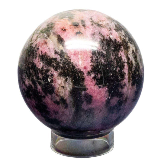 Rhodonite Polished Crystal Sphere for Emotional Healing