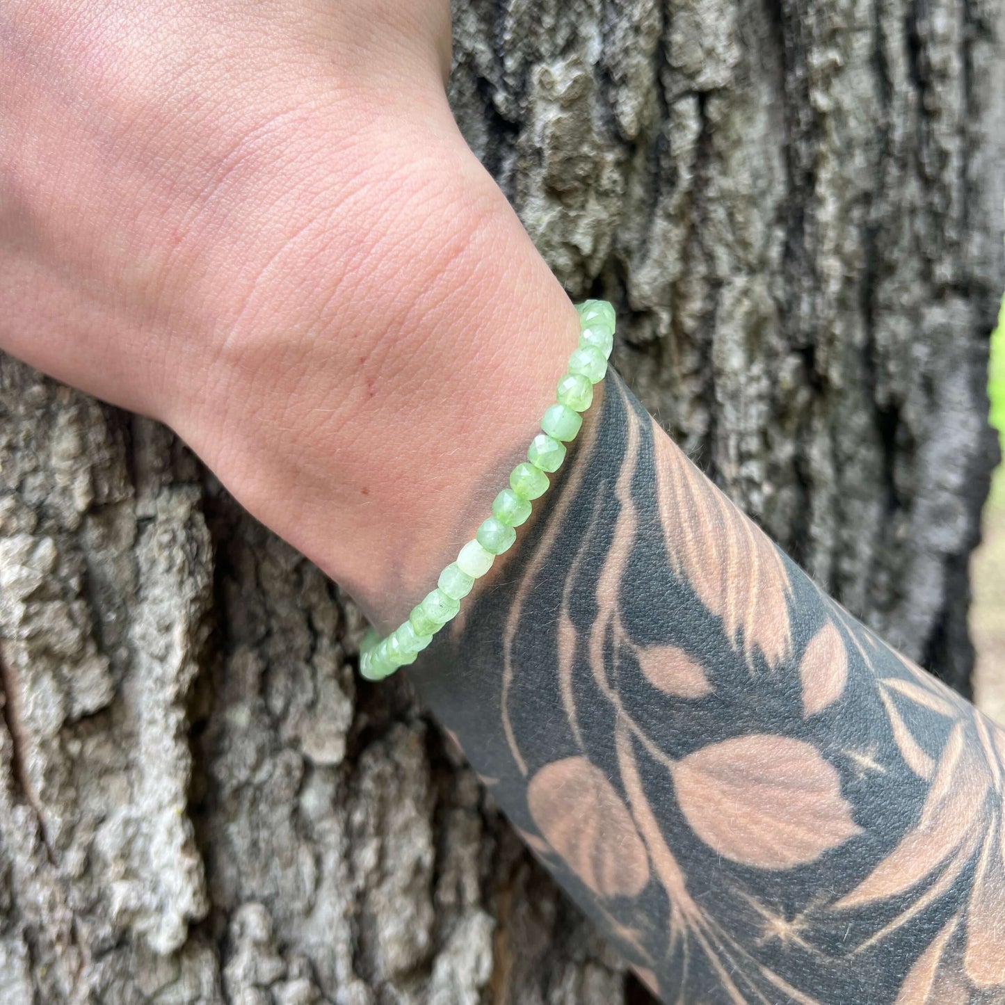 Russian Jade Cube Bracelet - Subtle Radiance Collection