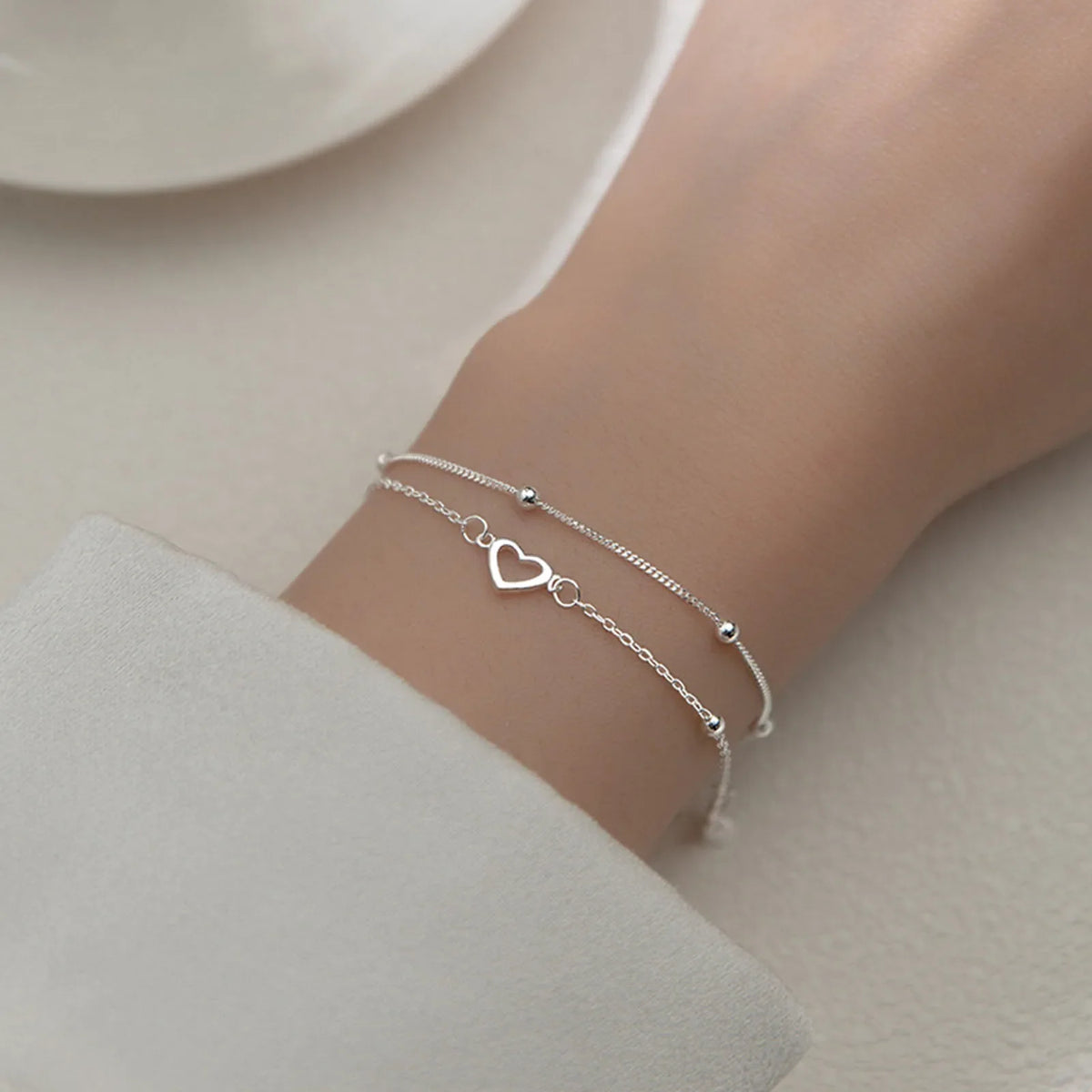 925 Silver Butterfly Bracelet Women's Fashion Temperament Flower Adjustable Bracelet