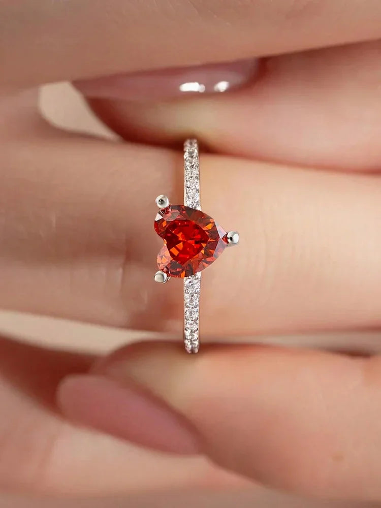 925 Sterling Silver Fashion Delicate Sweet Pink Zircon Ring For Women Anniversary Luxury Personalized High Quality Fine Jewelry