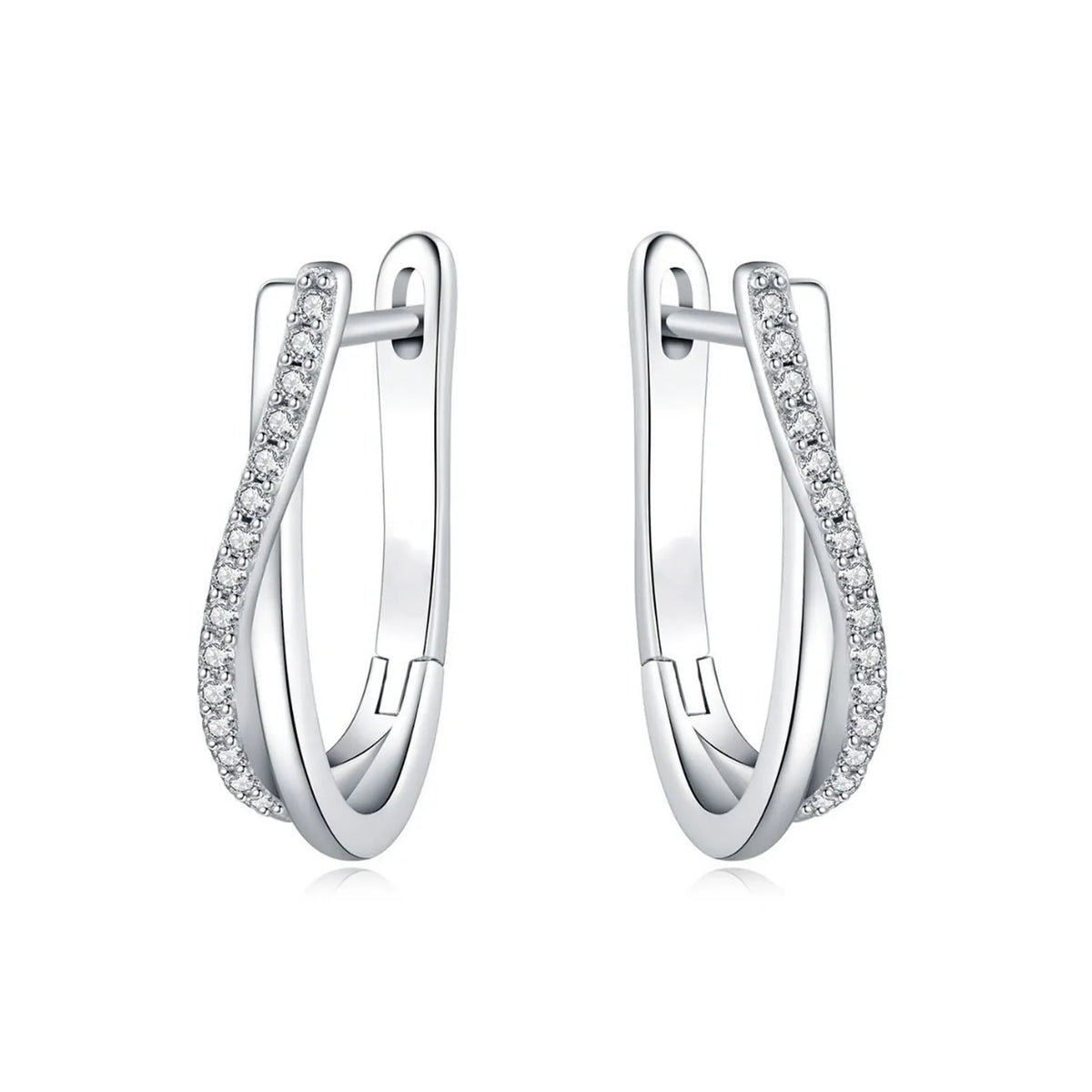 925 Silver Star Twisted Line Earrings Jewelry Versatile Hoop Earrings For Women Jewelry Fine Birthday Party Gifts