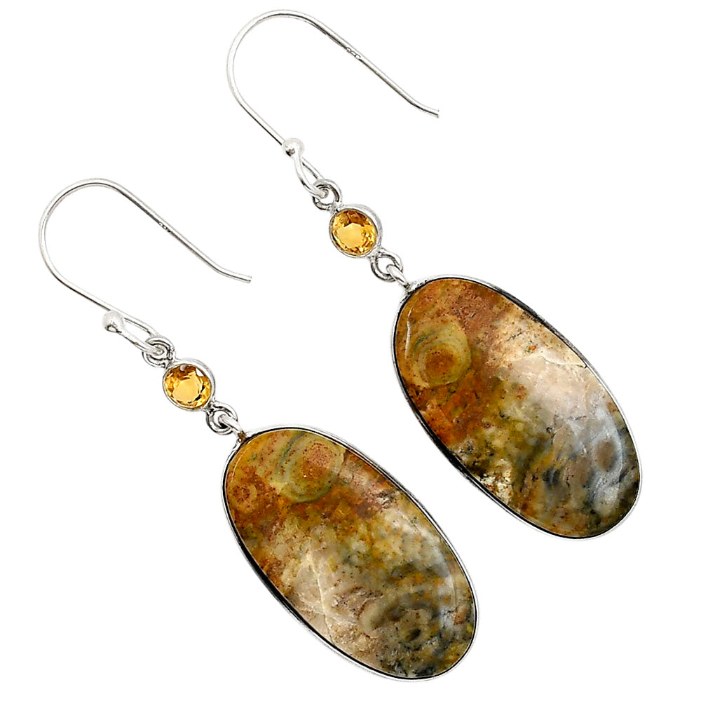 Polygram Jasper and Citrine Earrings E-1002 SDE90915