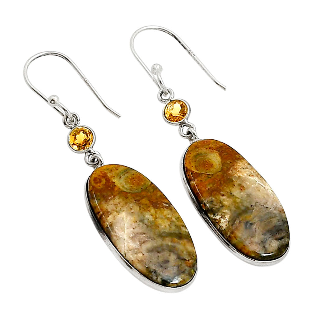 Polygram Jasper and Citrine Earrings E-1002 SDE90915