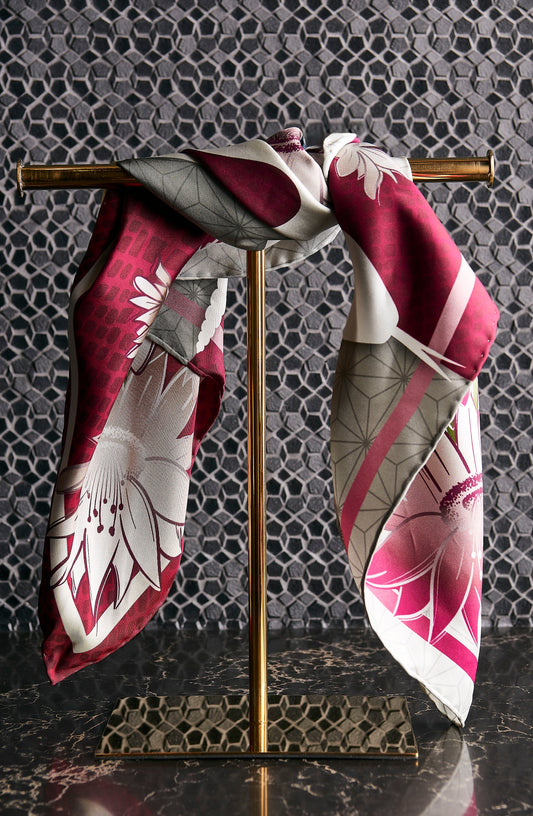 Saguaro Blossom Silk Scarf - Classic Size