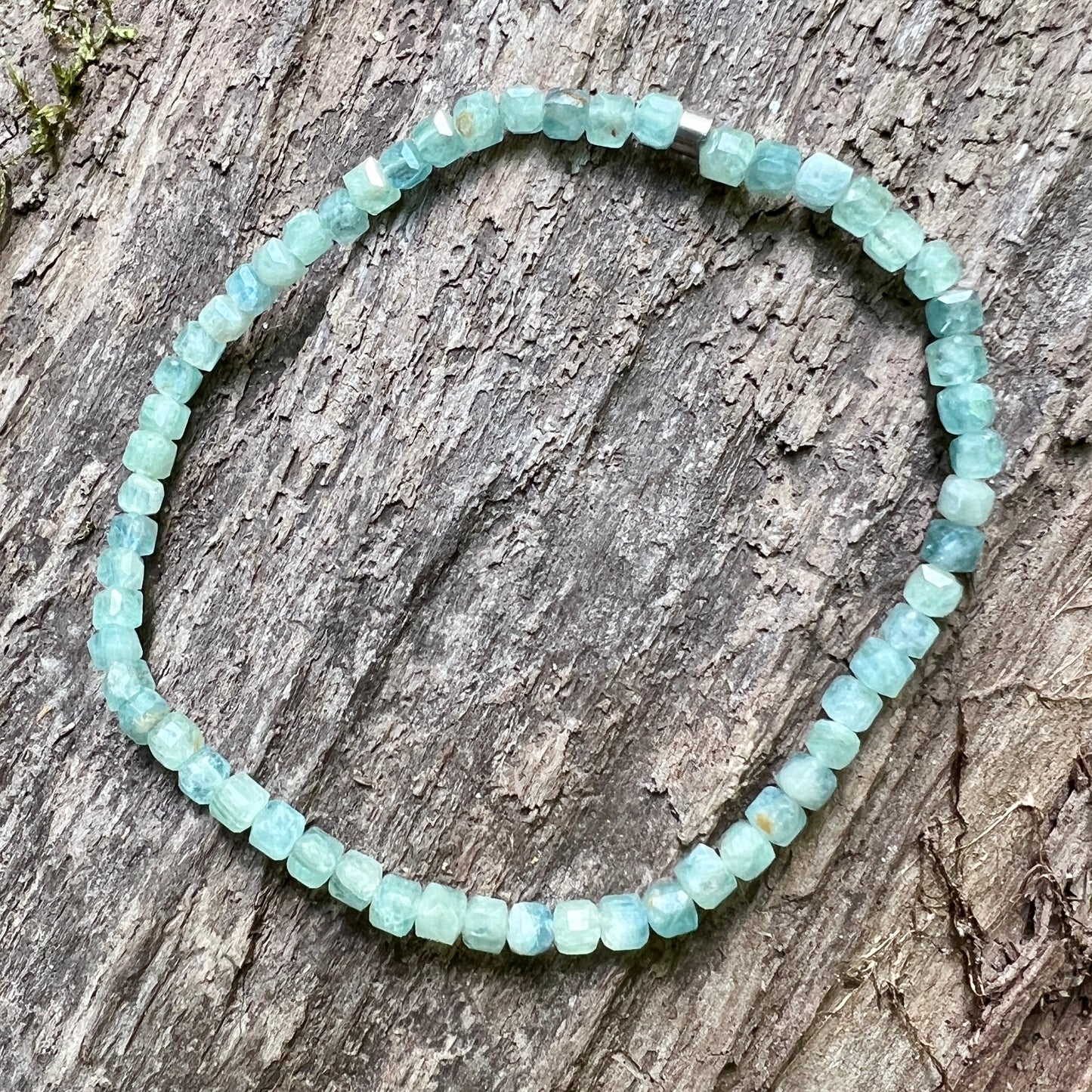 Green Apatite Cube Bracelet - Subtle Radiance Collection