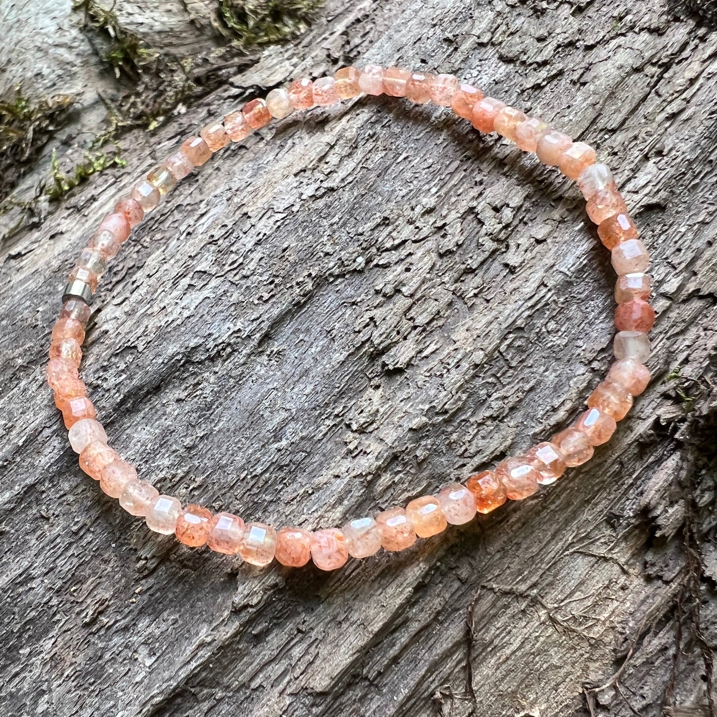 Sunstone Cube Bracelet - Subtle Radiance Collection