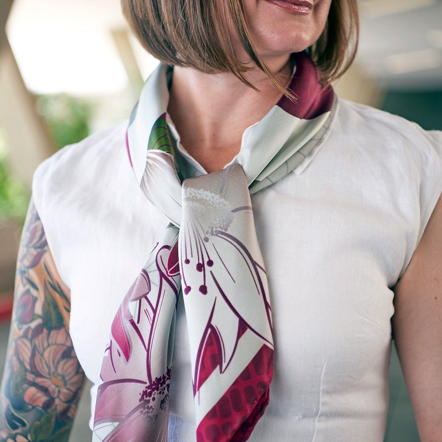 Saguaro Blossom Silk Scarf - Statement Size