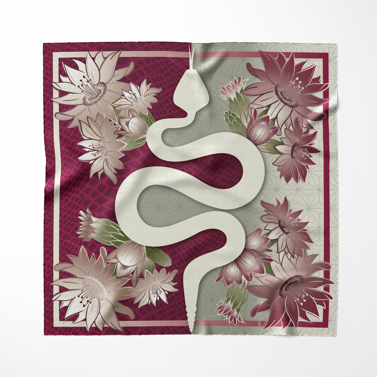 Saguaro Blossom Silk Scarf - Classic Size