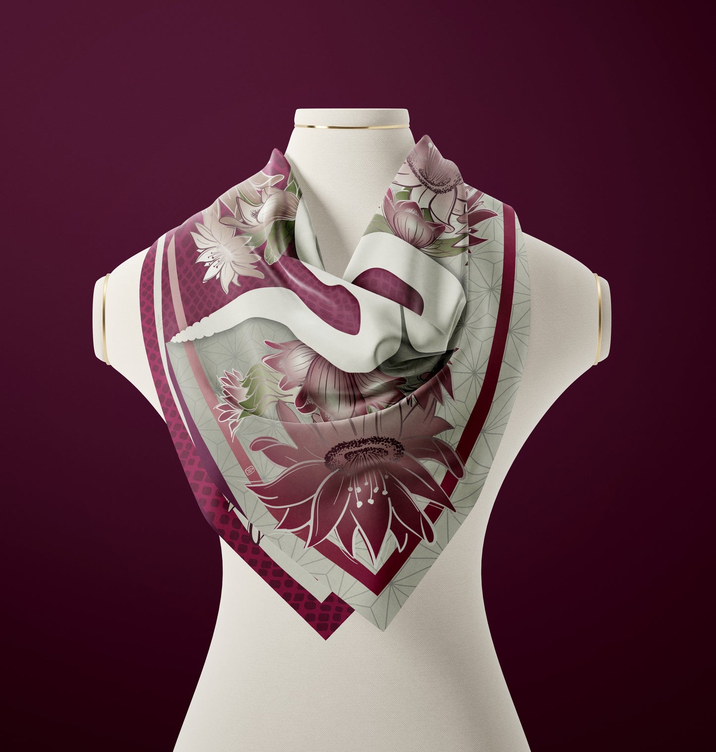 Saguaro Blossom Silk Scarf - Statement Size