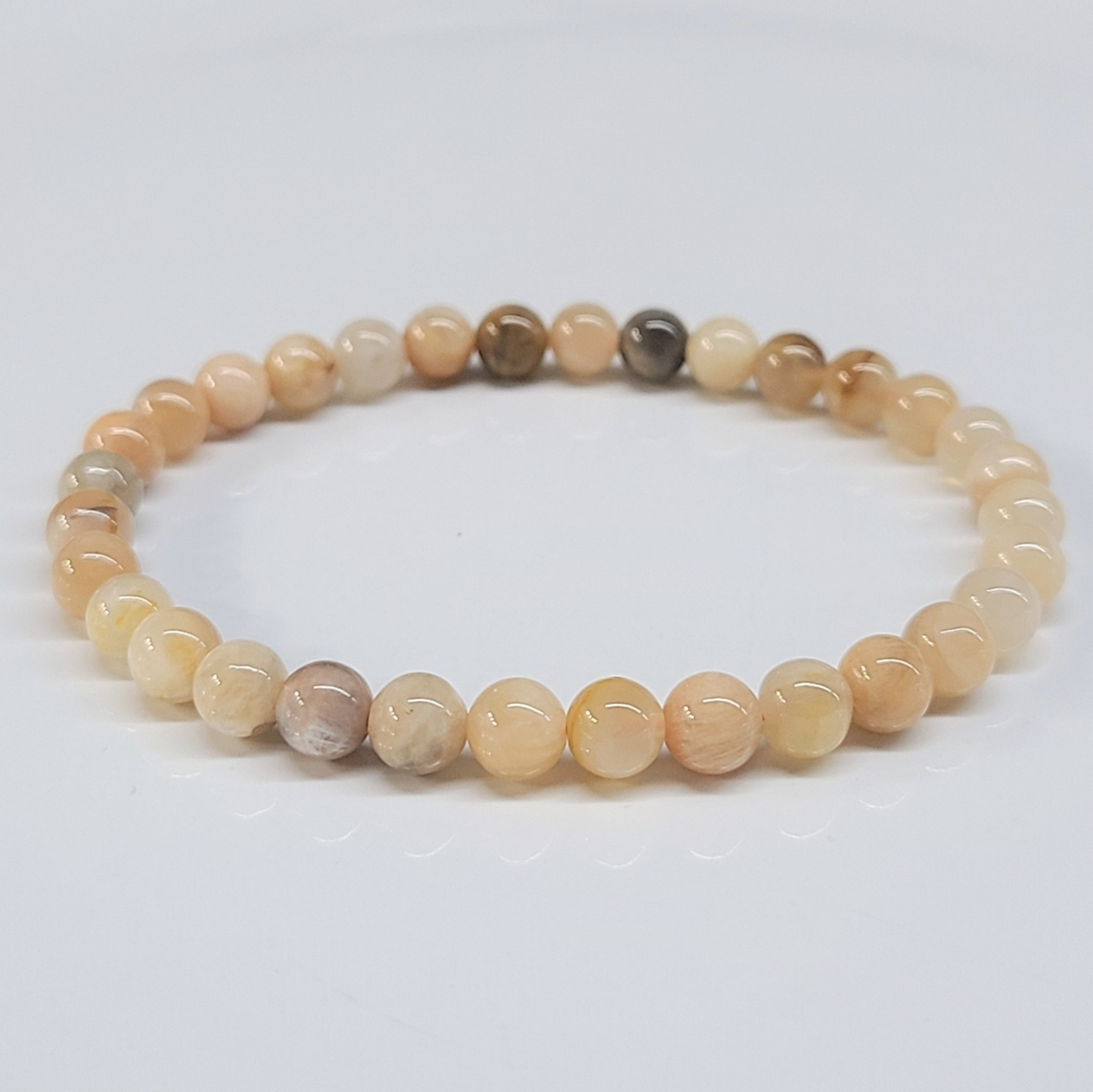 Moonstone Round Bead Bracelet - Traveler's Blessing