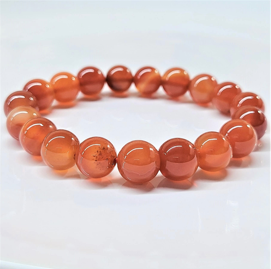 Carnelian Round Bead Bracelet - Creative Passion