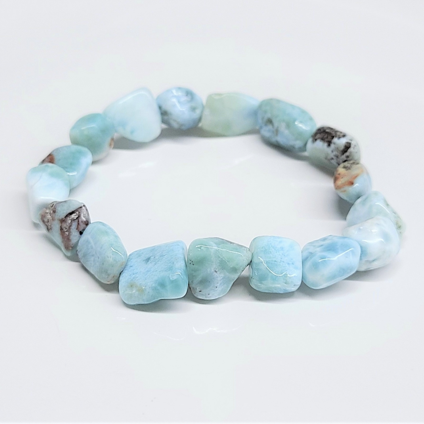 Larimar Natural Tumbled Bracelet