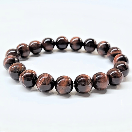 Red Tiger (Dragon’s Eye) Round Bead Bracelet - Vibrant Outlook