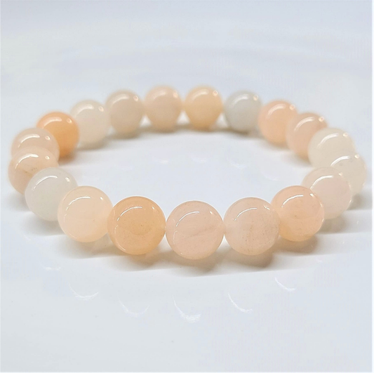 Pink Aventurine Round Bead Bracelet - Compassionate Renewal