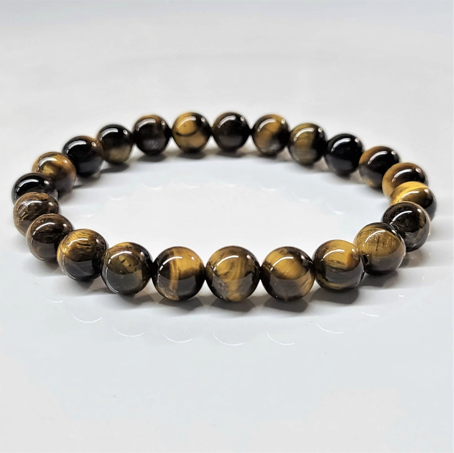Tiger Eye Round Bead Bracelet - Courageous Clarity
