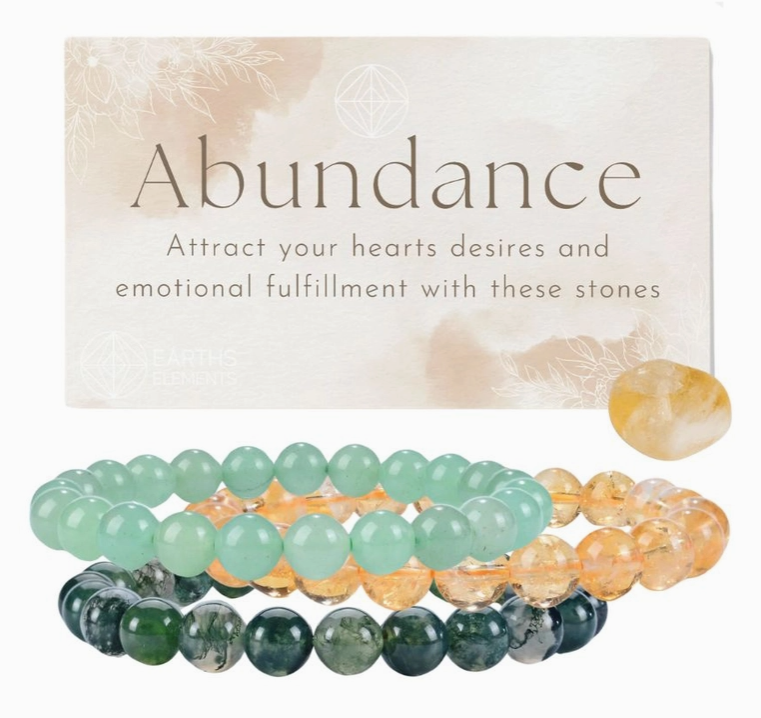 Intentions Bracelet Set – Abundance (Citrine, Green Aventurine & Moss Agate)