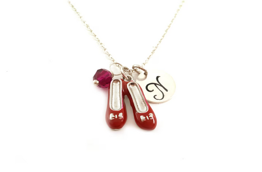 Ruby Slippers Necklace - Wizard of Oz Personalized Jewelry
