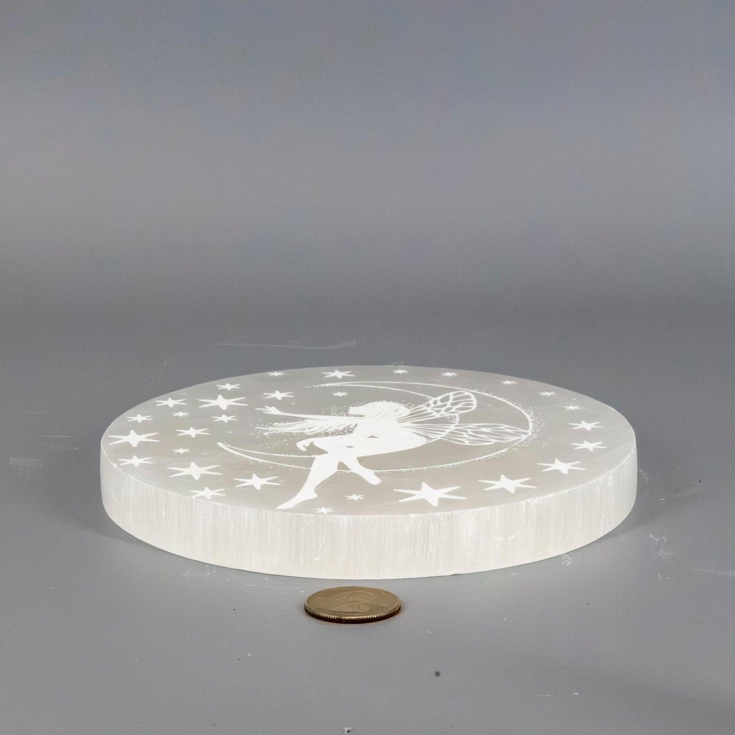 Selenite 5.5" Jumbo "Forest Fairy" Charging Plate
