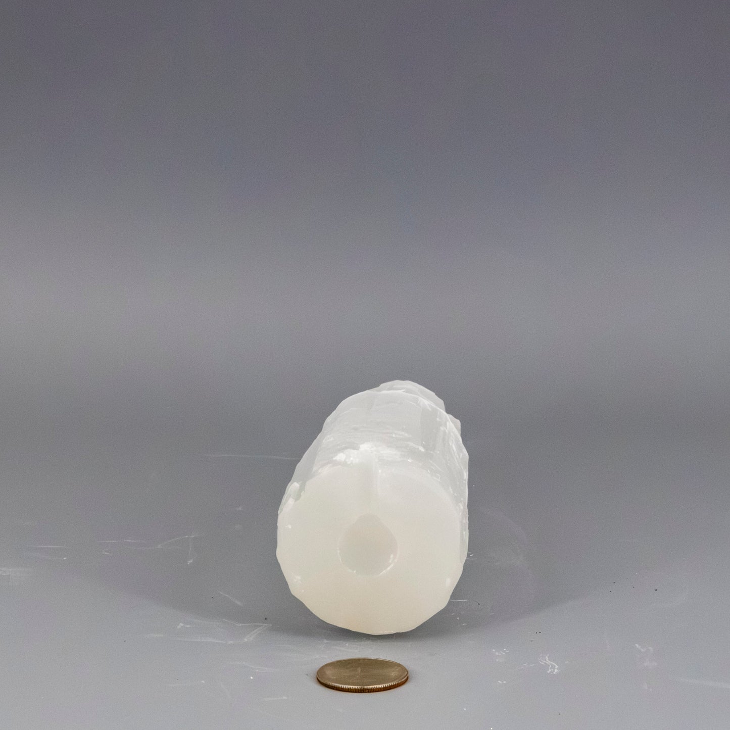 Selenite Carved Tower (drilled for LED light)