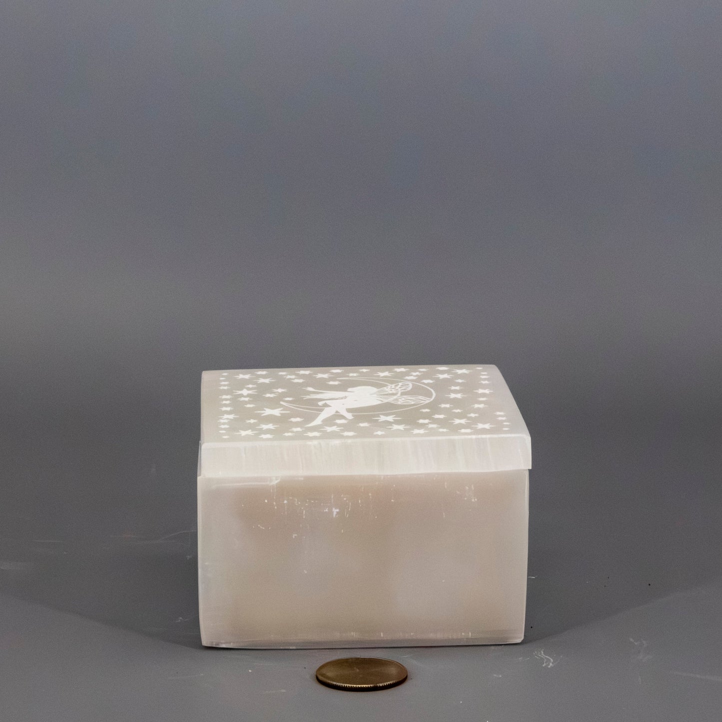 Selenite "Forest Fairy" Jewelry Box