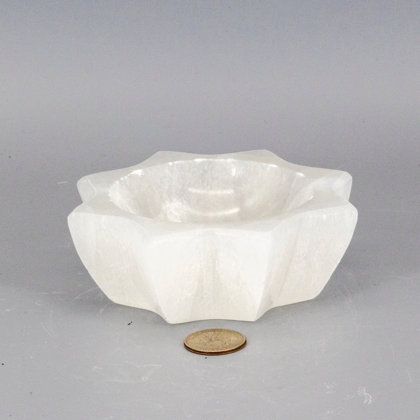 Selenite Rare 8 Point Star Bowl