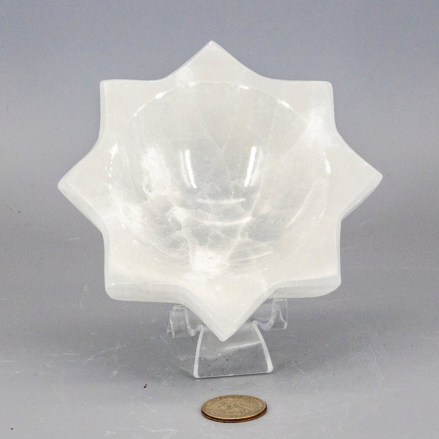 Selenite Rare 8 Point Star Bowl