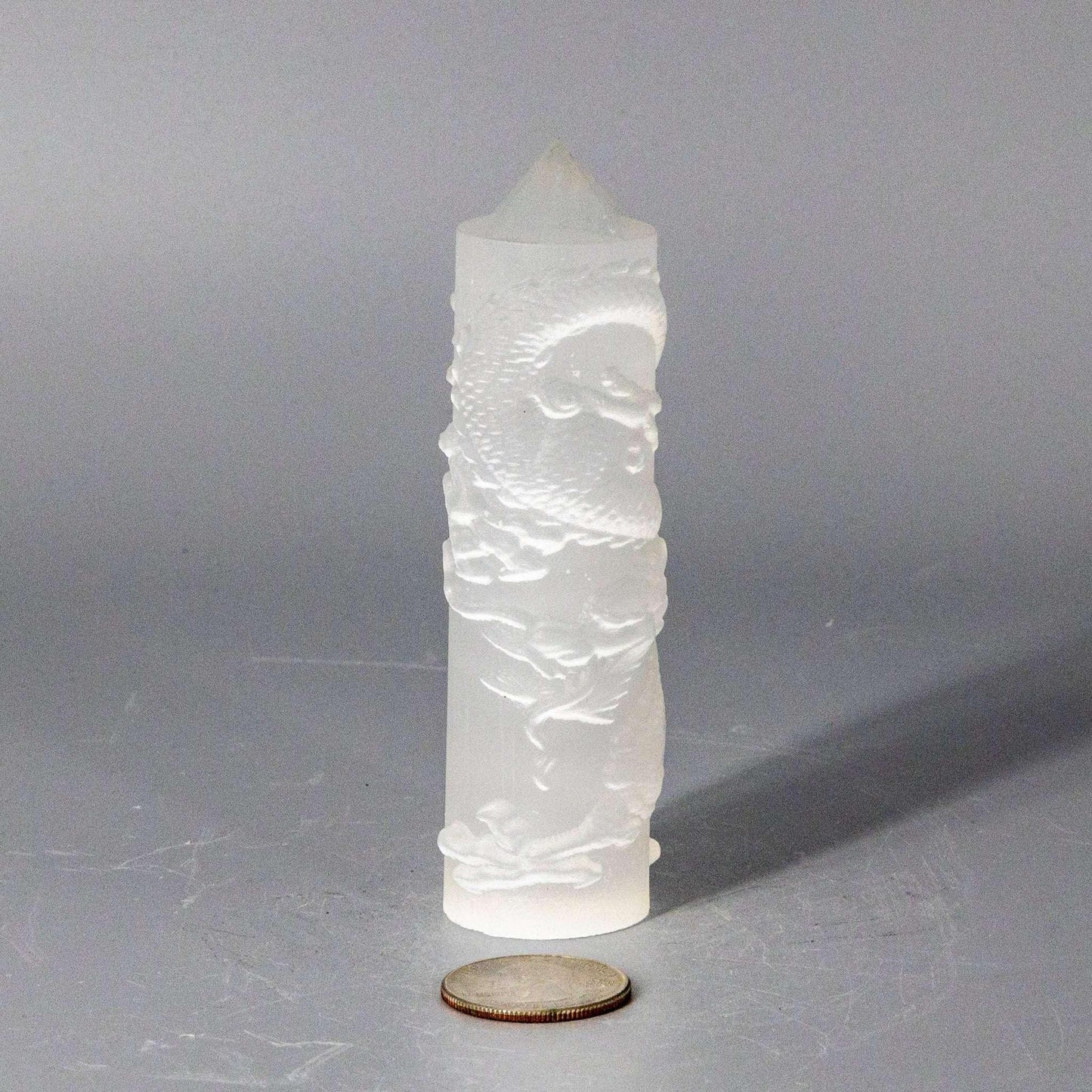 Selenite Shungite CNC Carved Dragon Towers