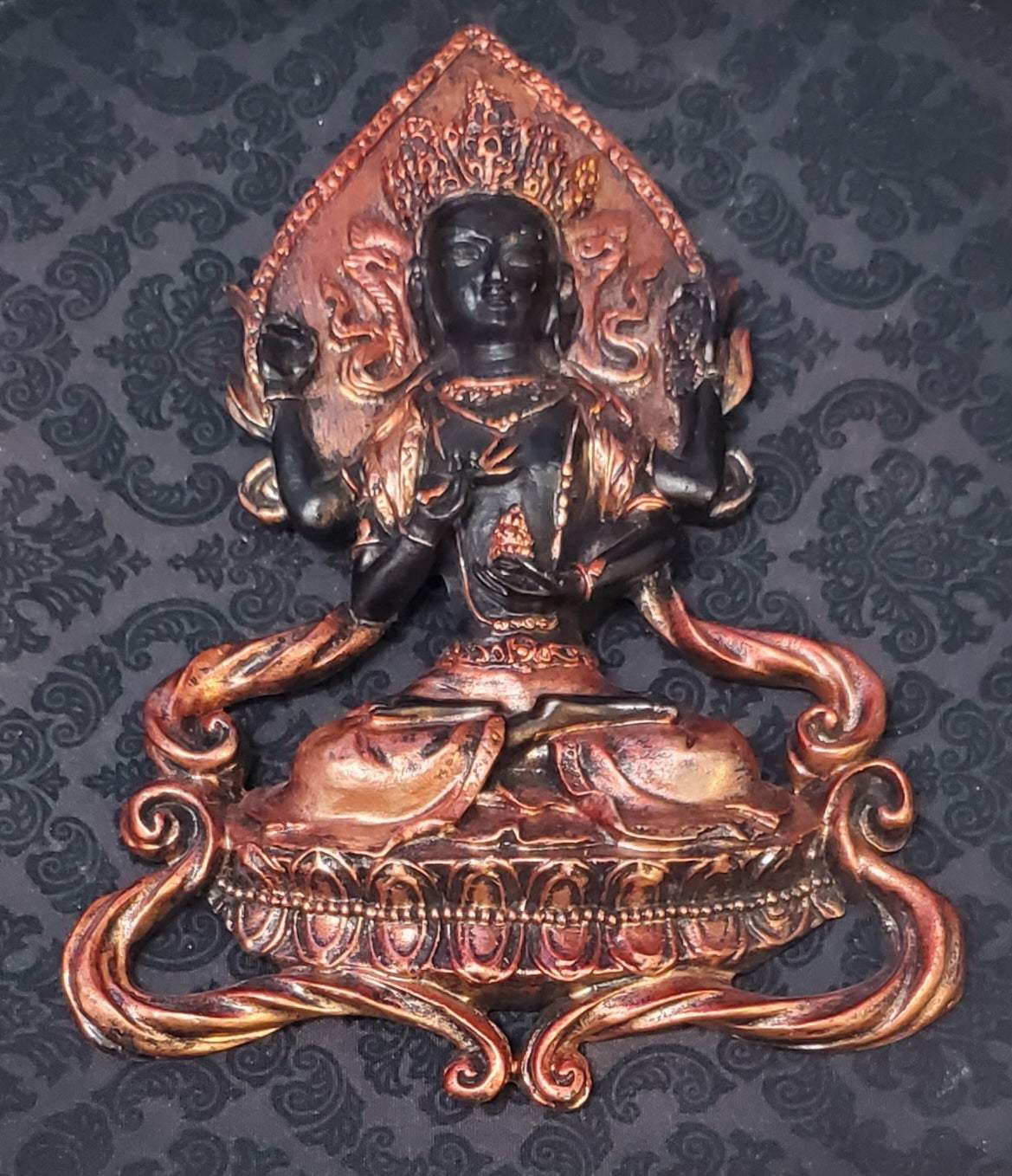 Chenrezig Wall Plaque 6" (Avalokiteshvara) Bodhisattva of Compassion