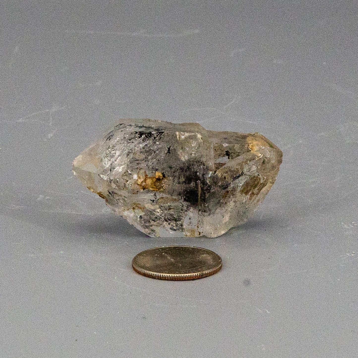Skeletal Elestial Quartz Point w/t Black Tourmaline Inclusions