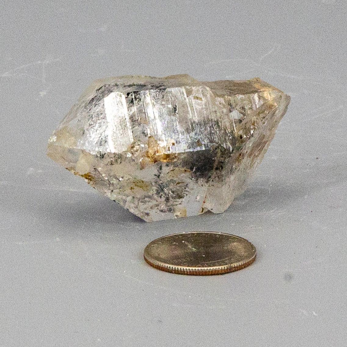 Skeletal Elestial Quartz Point w/t Black Tourmaline Inclusions