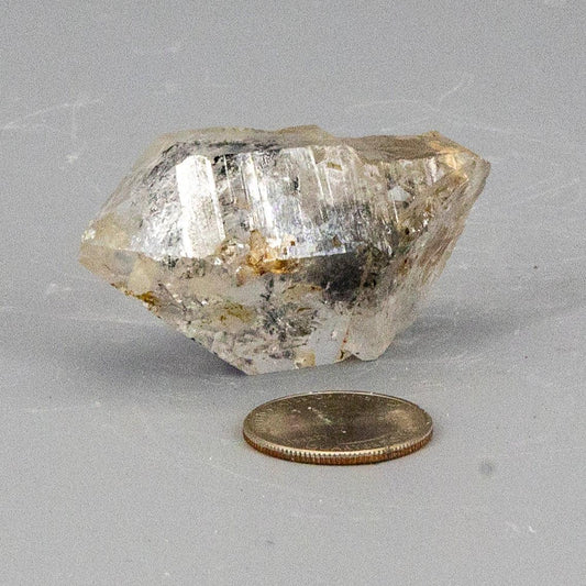 Skeletal Elestial Quartz Point w/t Black Tourmaline Inclusions