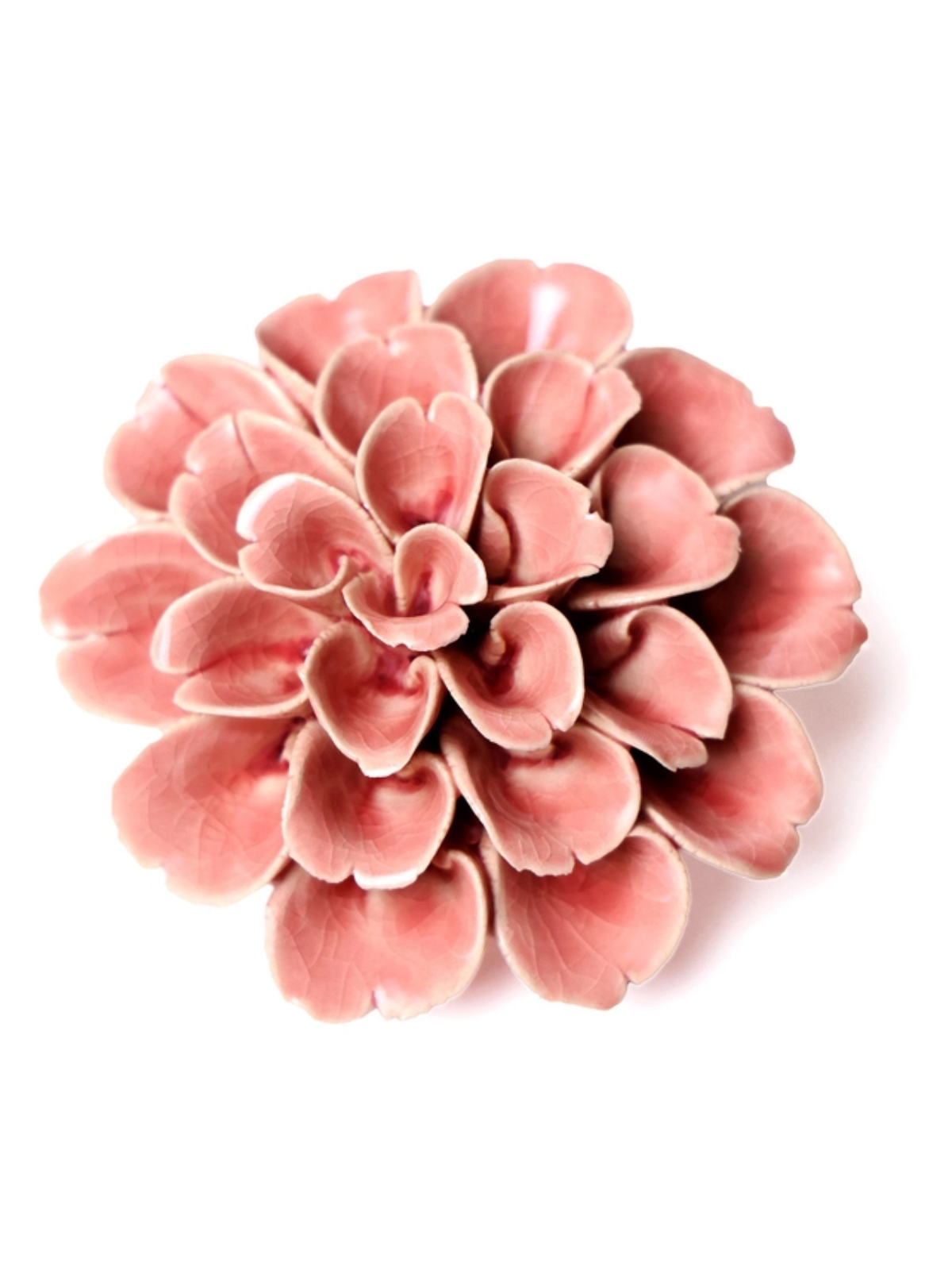 Ceramic Small Pink Dahlia Flower