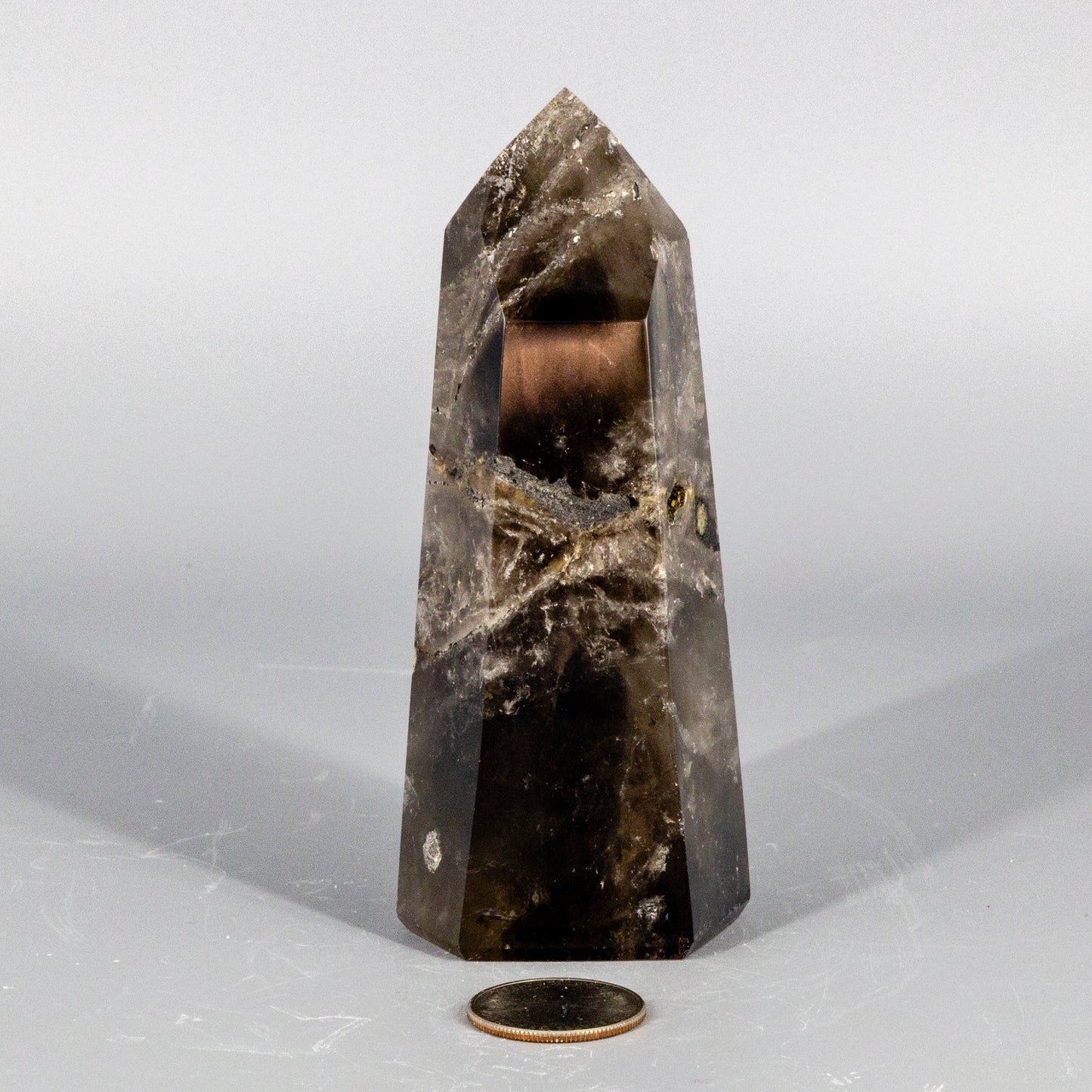 Smokey Quartz Obelisk Tower