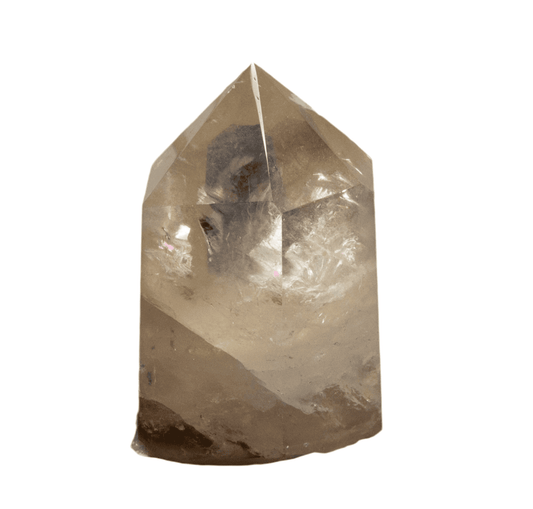 Smoky Quartz Tower with Phantoms