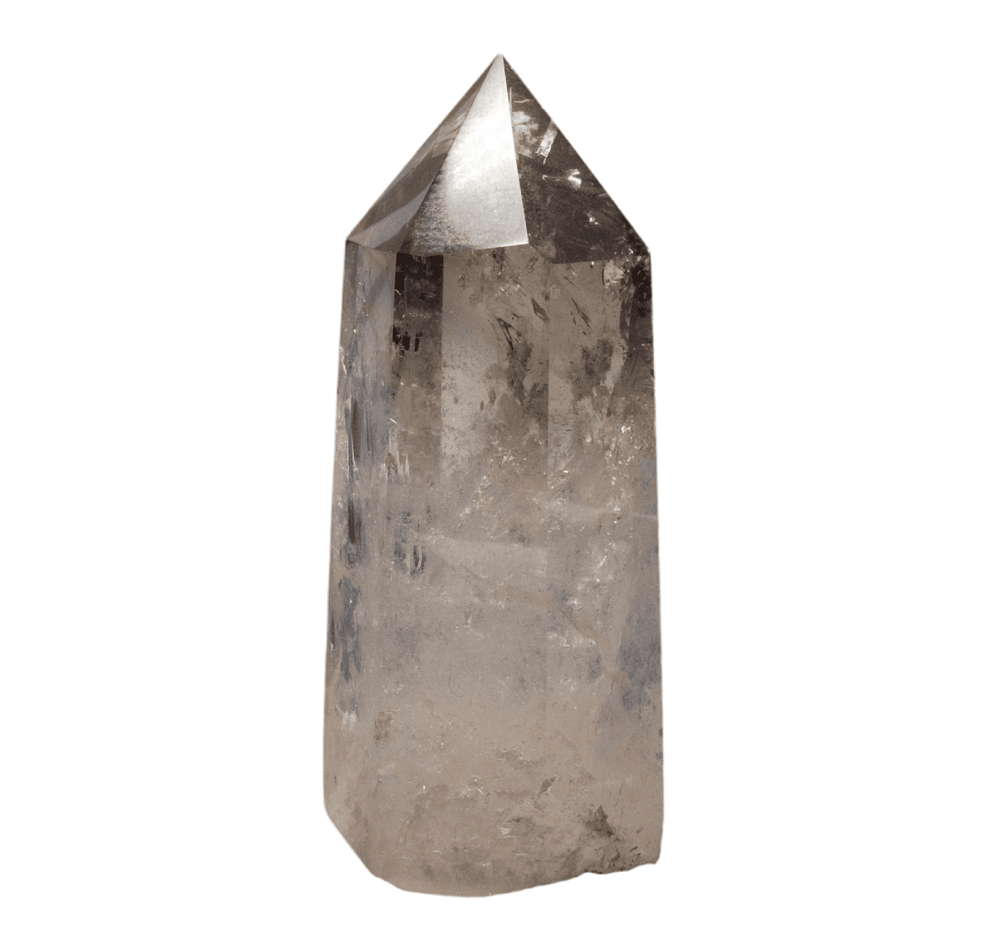 Smoky Quartz Tower with Phantoms