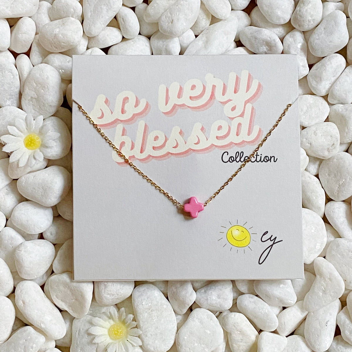 So Very Blessed Cross Necklace – Waterproof Gold Chain