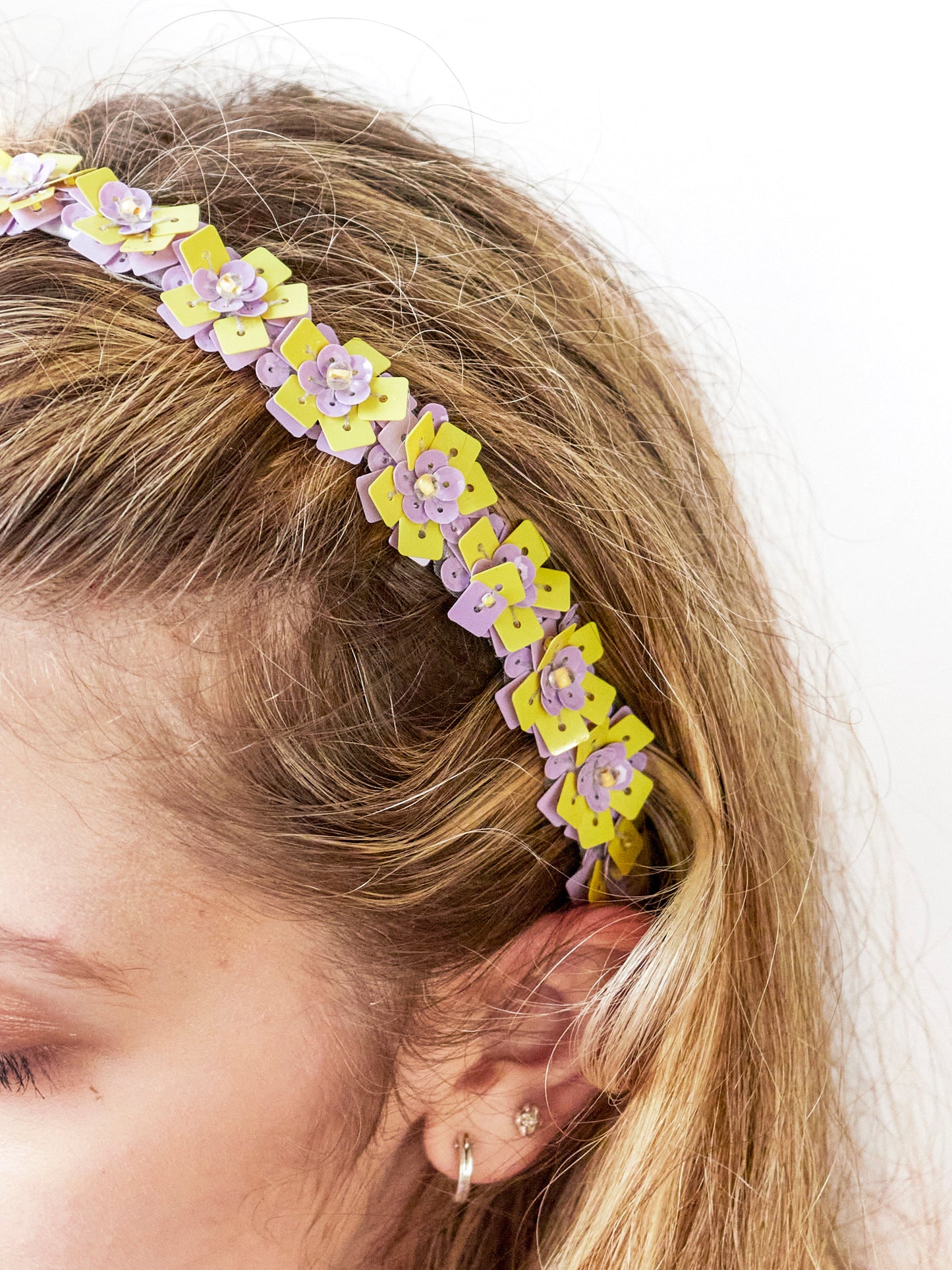 Spring Flowers Sequin Headband