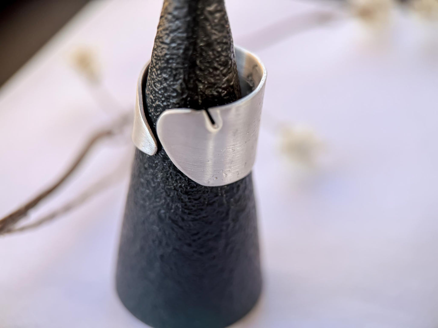Sterling Silver Feather Ring Shank | Stand Collection | Semi-Customizable