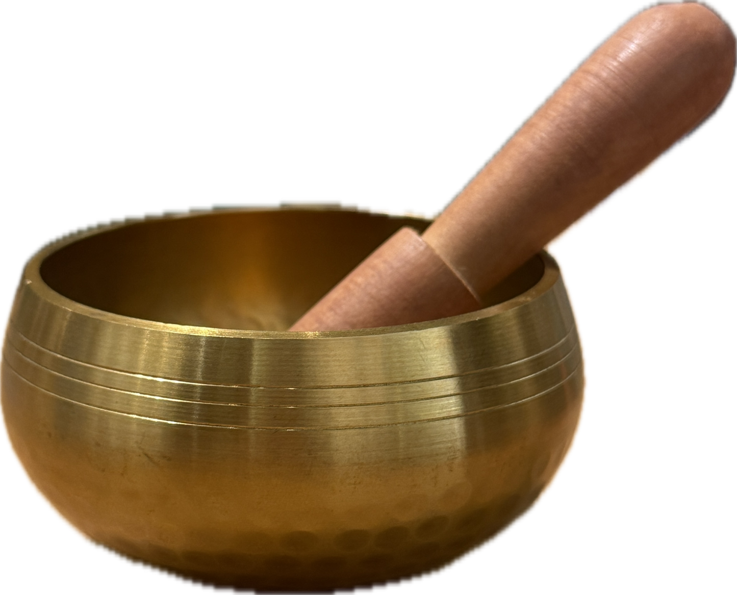 Tibetan Singing Bowl - 4" Hand Hammered Gold