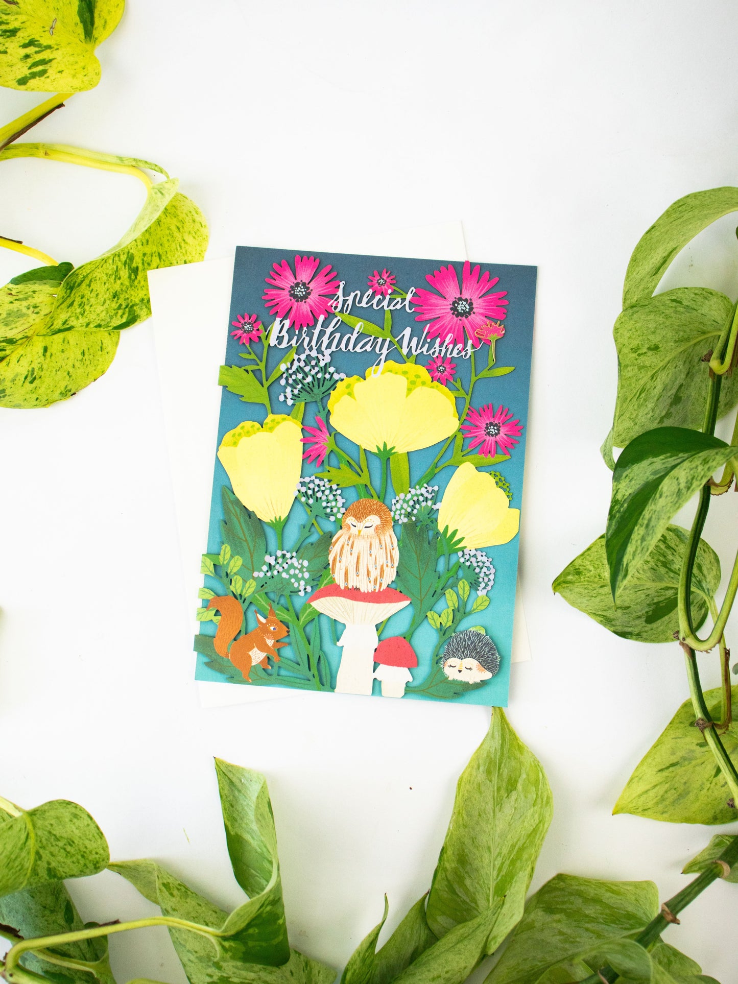 Summer Forest Lasercut Birthday Card