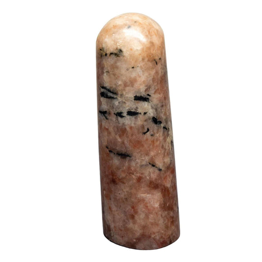 Sunstone with Black Tourmaline Crystal Freeform Specimen